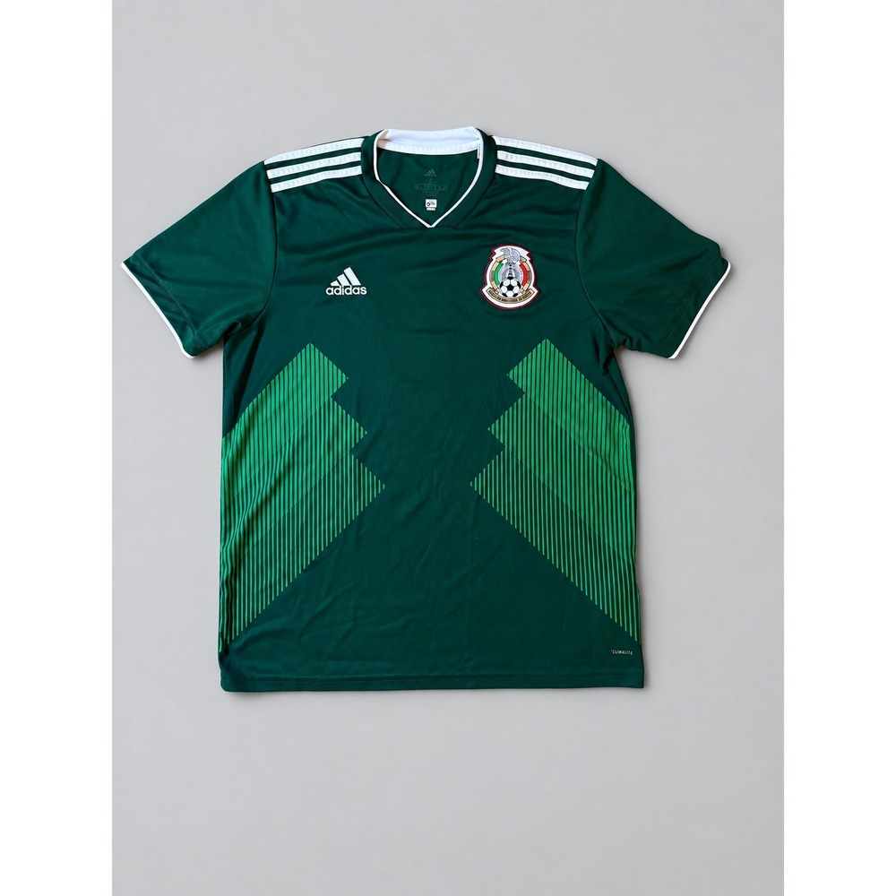 Adidas Mexico National Team Soccer Jersey Green Climalite Mens Large FMF Home